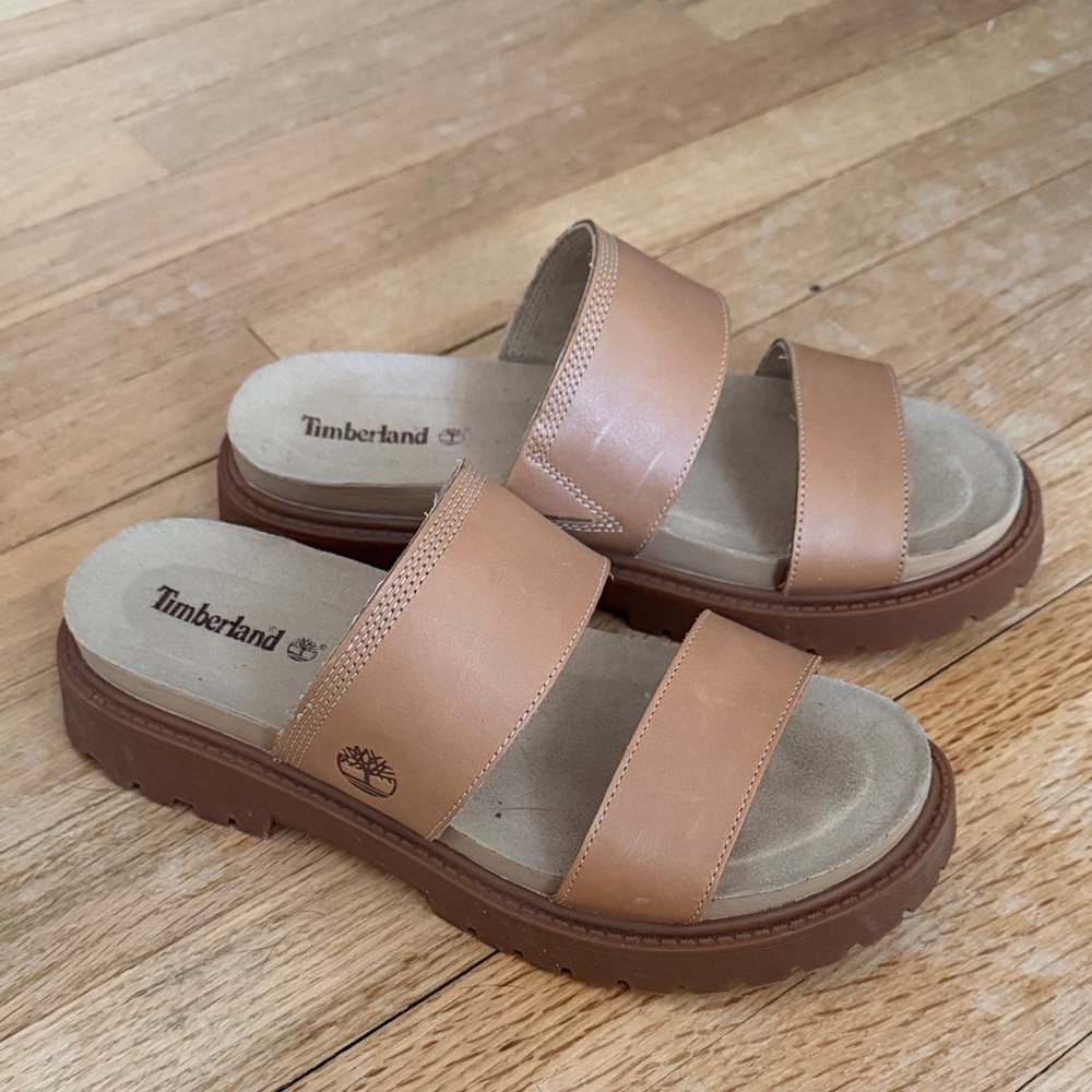 Timberland Brown Double Strap Sandals